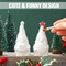 2 Pack Christmas Ready to Paint Your Own Gnome Statues, 4 Inches Mini Garden Blank Ceramics to Paint
